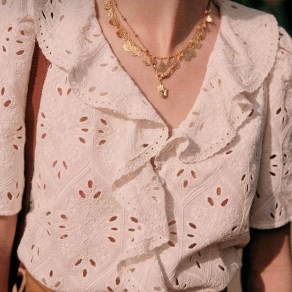 Sezane Irène Blouse Écru. - Size 34